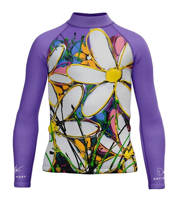 David Hart Floral Junior Surf Rashie, UPF50+| Beach Wear