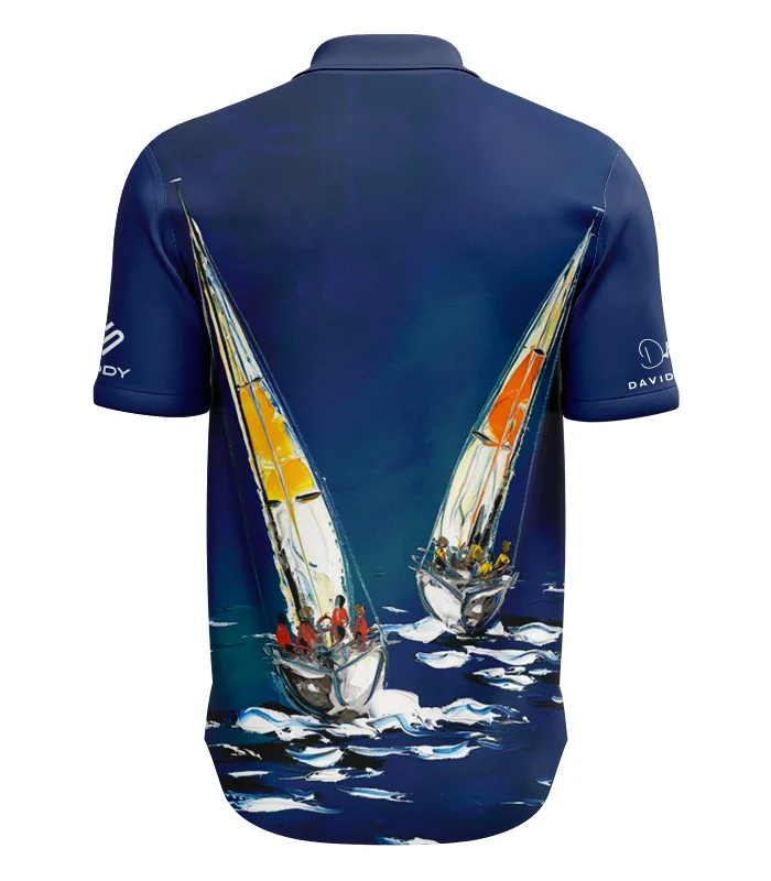 Short Sleeve Shirt - Sailing Boats, Men