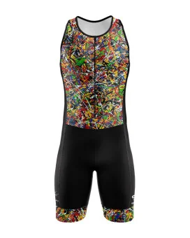 Men's 8 Black Dog sleeveless triathlon suit for sale at Scody Australia. Flexible payment options| Triathlon Suits