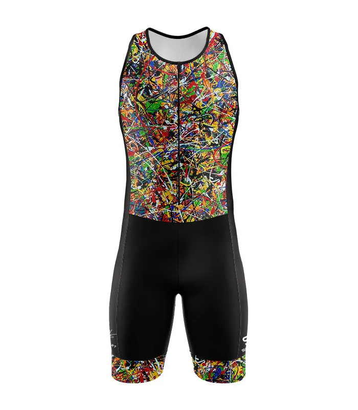 Men's 8 Black Dog sleeveless triathlon suit for sale at Scody Australia. Flexible payment options| Triathlon Suits