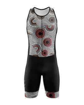 Men's Custodians of the Land sleeveless triathlon suit for sale at Scody Australia. Flexible payment options| Triathlon Suits