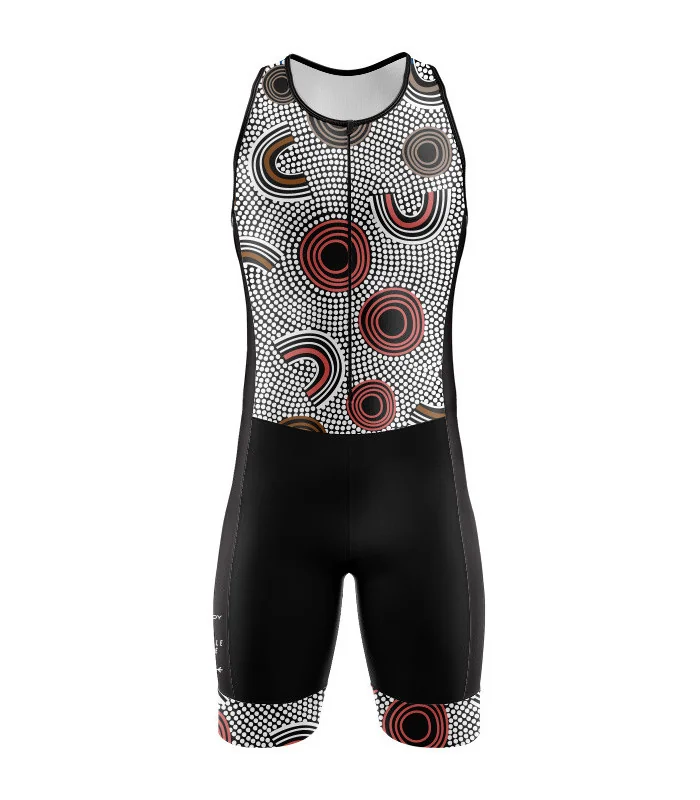 Men's Custodians of the Land sleeveless triathlon suit for sale at Scody Australia. Flexible payment options| Triathlon Suits