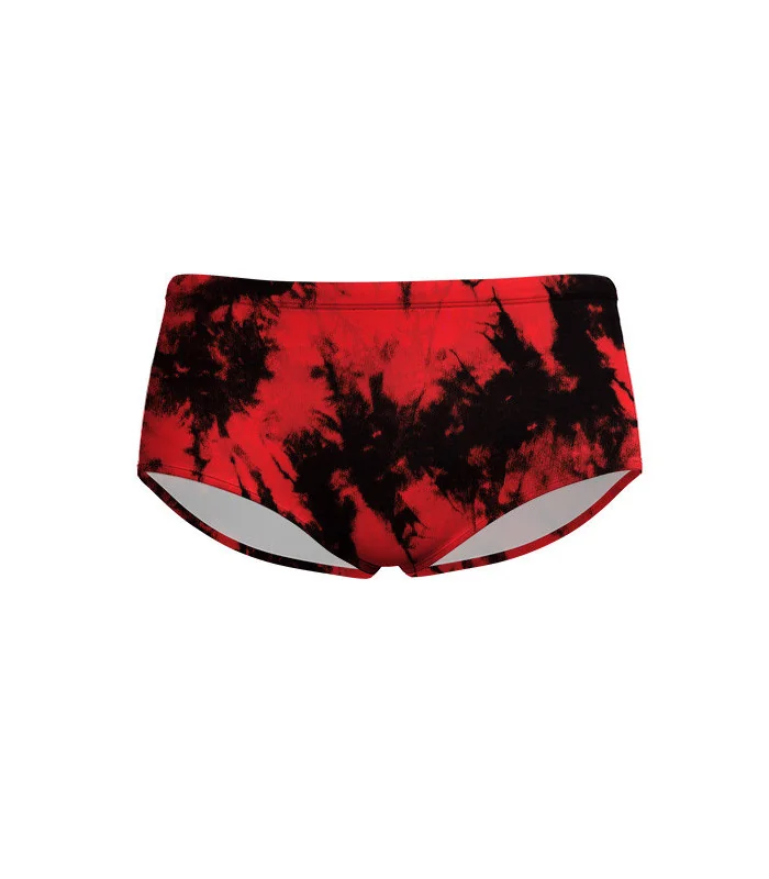 Swim Trunks, Tie Dyed Red, Men