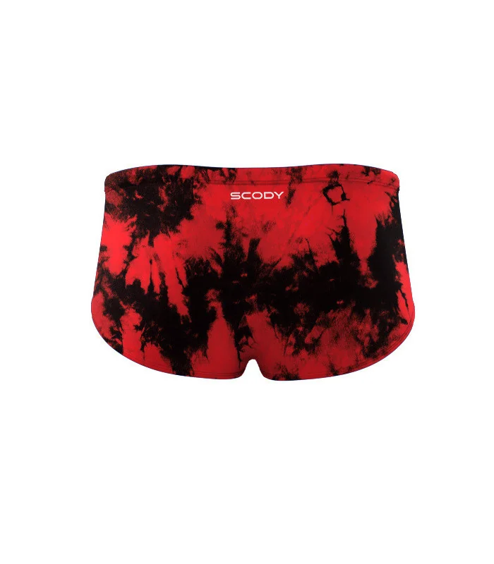 Swim Trunks, Tie Dyed Red, Men