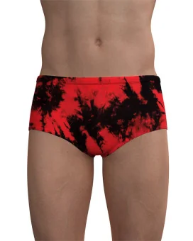 Swim Trunks, Tie Dyed Red, Men