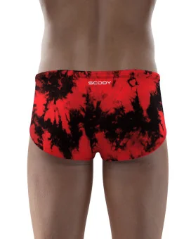 Swim Trunks, Tie Dyed Red, Men