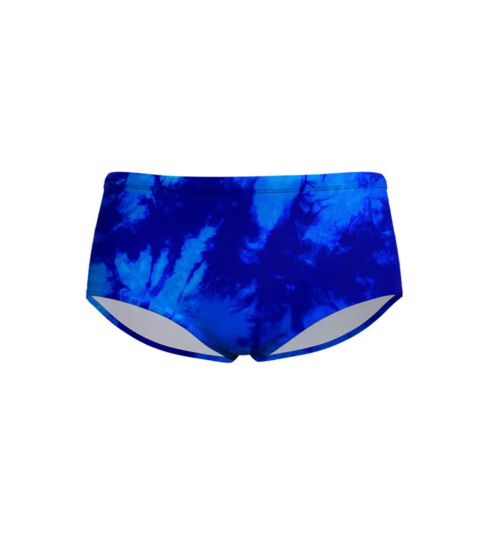 Tie Dye Blue Swim Trunks, Men | Chlorine Resistant swimwear | Made in Australia