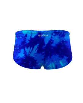 Tie Dye Blue Swim Trunks, Men | Chlorine Resistant swimwear | Made in Australia