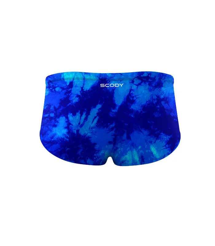 Tie Dye Blue Swim Trunks, Men | Chlorine Resistant swimwear | Made in Australia