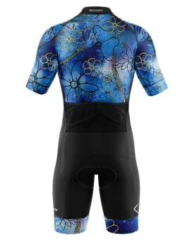 Men's Floral Cluster (Blue) optimised triathlon suit for sale at Scody Australia. Flexible payment options| Triathlon Suits