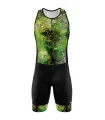Men's Floral Cluster (Green) sleeveless triathlon suit for sale at Scody Australia. Flexible payment options| Triathlon Suits