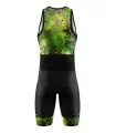 Men's Floral Cluster (Green) sleeveless triathlon suit for sale at Scody Australia. Flexible payment options| Triathlon Suits