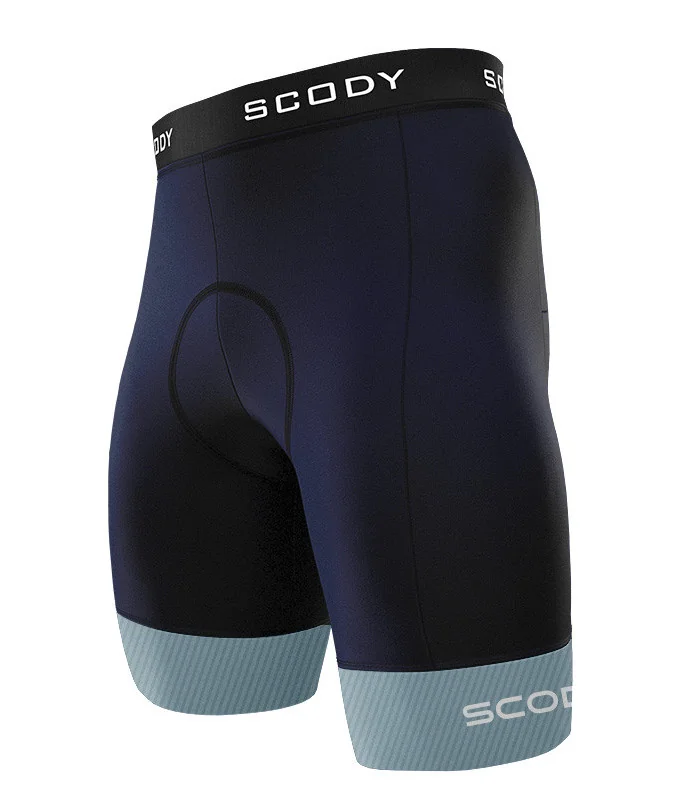 Navy Cycle Shorts with Quilted Cuffs | made in Australia