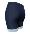 Navy Women's Cycle Shorts with Quilted cuff and pockets on legs | Scody Made in Australia