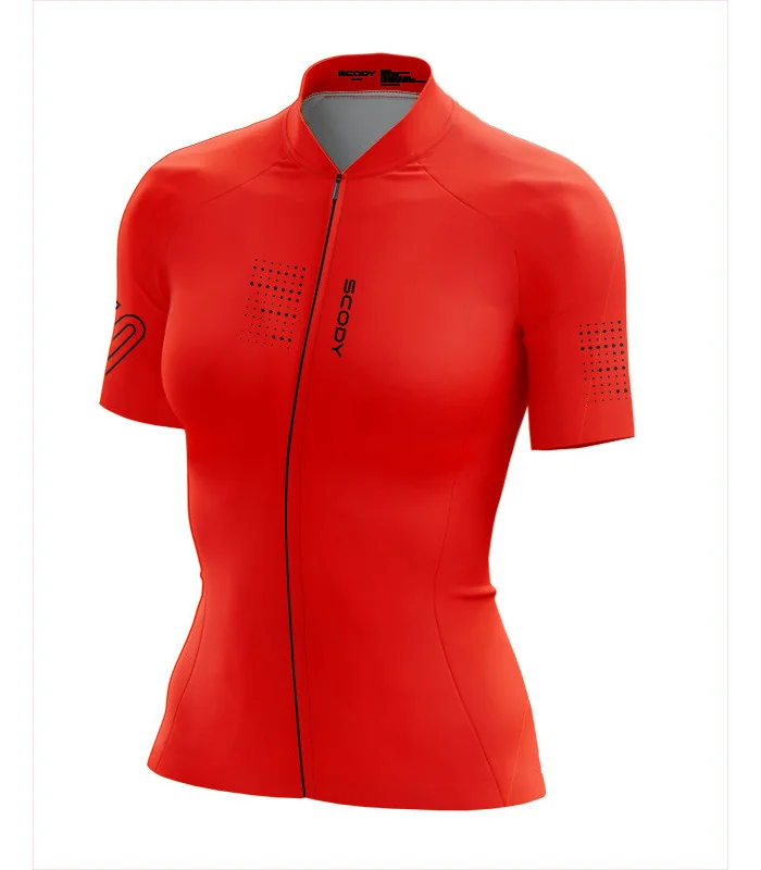 Staple Intense Red Optimise Women's Cycle Jersey | Cycling Clothing
