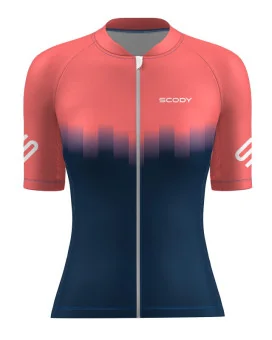 Highlights Fluoro Coral Aero Optimised Cycle Jersey | Cycling Clothing