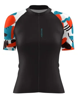 Cerulean Strokes Relaxed Cycle Jersey | Cycling Gear