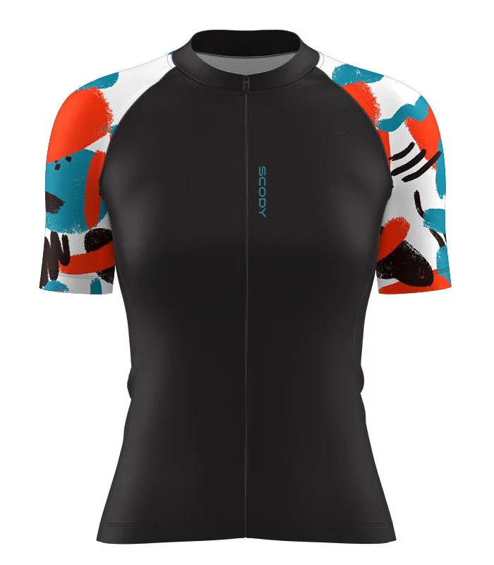 Cerulean Strokes Relaxed Cycle Jersey | Cycling Gear