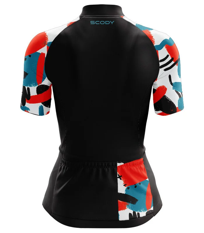 Cerulean Strokes Relaxed Cycle Jersey | Cycling Gear