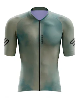 Aero Optimised Cycle Jersey Stratus Twilight - twilight blues and greys Cycling Jersey | Made in Australia