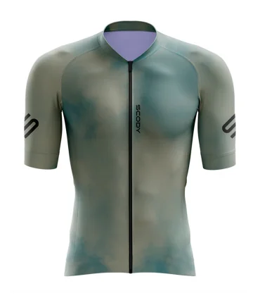 Aero Optimised Cycle Jersey Stratus Twilight - twilight blues and greys Cycling Jersey | Made in Australia