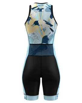 Women's sleeveless triathlon suit featuring Kristy-Ann Duffy's artwork | Flexible payment options| Triathlon Suits