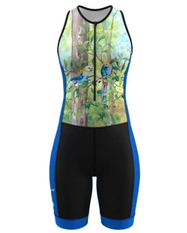 Women's sleeveless triathlon suit featuring Kristy-Ann Duffy's artwork | Flexible payment options| Triathlon Suits