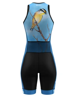 Women's sleeveless triathlon suit featuring Kristy-Ann Duffy's artwork | Flexible payment options| Triathlon Suits