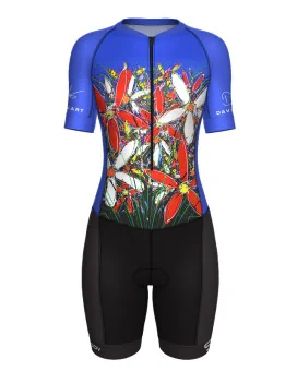 Women's Tangled Flower Aero triathlon suit for sale at Scody Australia. Flexible payment options available