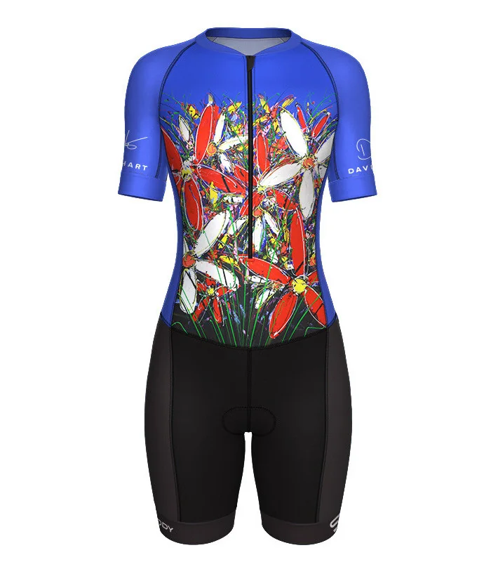 Women's Tangled Flower Aero triathlon suit for sale at Scody Australia. Flexible payment options available