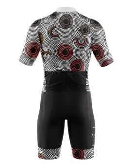 Men's Custodians of the Land optimised triathlon suit for sale at Scody Australia. Flexible payment options| Triathlon Suits
