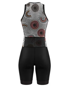 Women's sleeveless triathlon suit featuring Danielle Leedie-Grey's artwork | Flexible payment options| Triathlon Suits