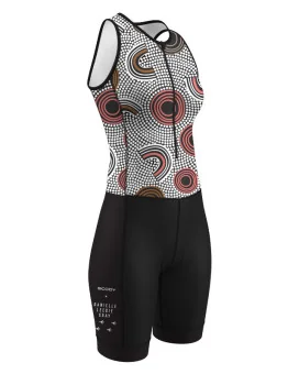 Women's sleeveless triathlon suit featuring Danielle Leedie-Grey's artwork | Flexible payment options| Triathlon Suits