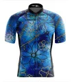 Performance Cycle Jersey, Floral Cluster by Chloe Hart - Blue | Made in Australia
