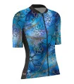 Optimise Cycle Jersey, Floral Cluster - Blue | Made in Australia