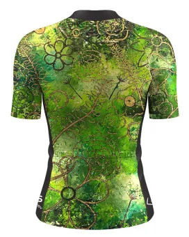Optimise Cycle Jersey, Floral Cluster - Green | Cycling Gear