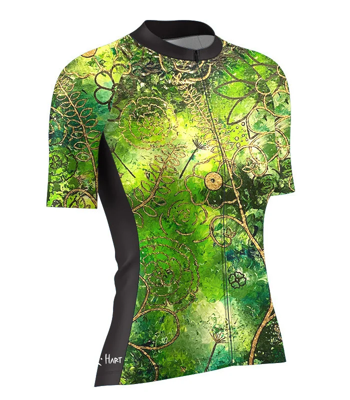 Optimise Cycle Jersey, Floral Cluster - Green | Cycling Gear