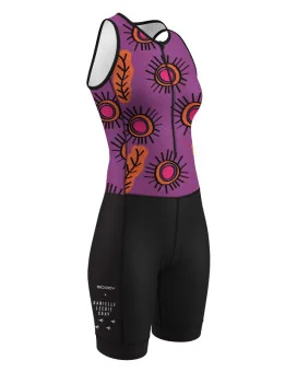 Women's sleeveless triathlon suit featuring Danielle Leedie-Grey's artwork | Flexible payment options| Triathlon Suits