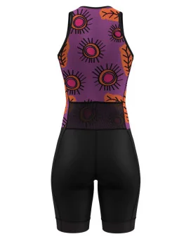 Women's sleeveless triathlon suit featuring Danielle Leedie-Grey's artwork | Flexible payment options| Triathlon Suits