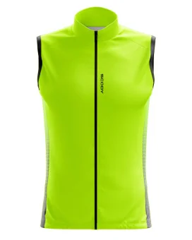 Cycle Gilet - Lime Stripe, Lightweight, Windproof