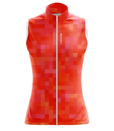Women's Performance Cycling Wind Vest - Square Up Spritz | Cycle Clothing | Made in Aus