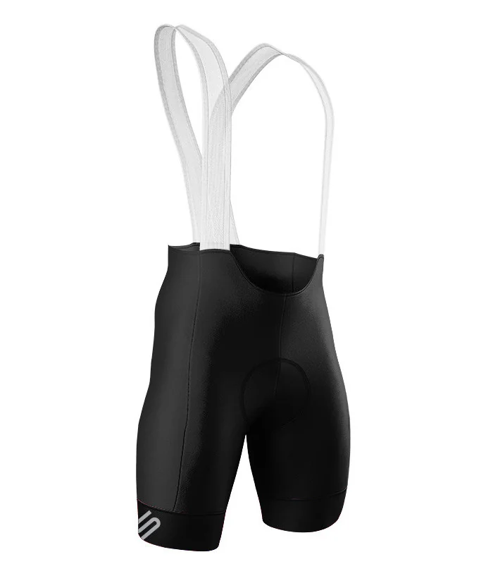 Pure Black Optimise Bibs, Gripper, Low Profile Straps