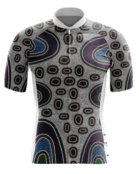 Family Mens Cycling Jersey Australian Made Danielle Leedie Gray front| Cycling Gear