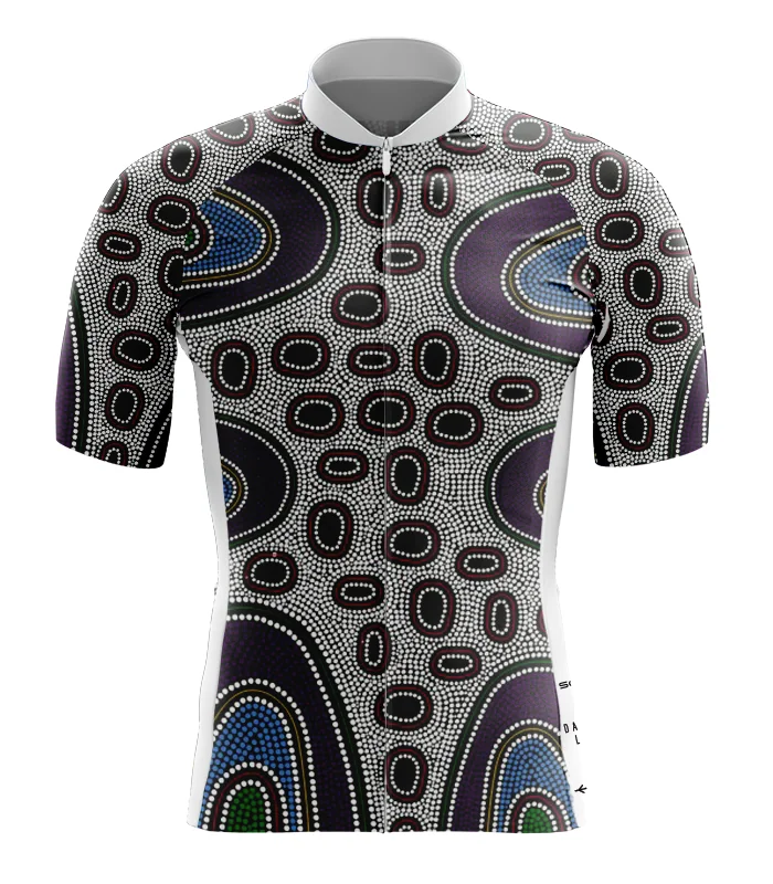 Family Mens Cycling Jersey Australian Made Danielle Leedie Gray front| Cycling Gear