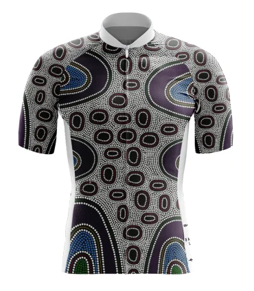 Family Mens Cycling Jersey Australian Made Danielle Leedie Gray front| Cycling Gear