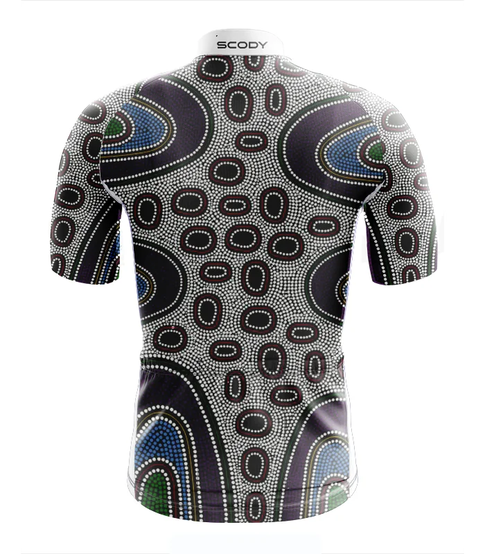 Family Mens Cycling Jersey Australian Made Danielle Leedie Gray back | Cycling Gear