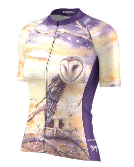 Australian Artist Cycle Jersey featuring a Monty Owl | Cycling Gear