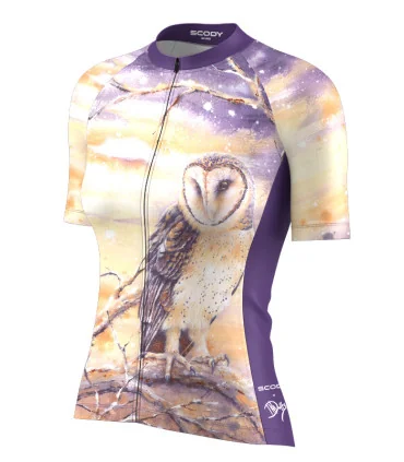 Australian Artist Cycle Jersey featuring a Monty Owl | Cycling Gear