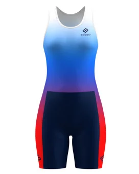 Women's Rowing Zoot Suit - Blue/Red