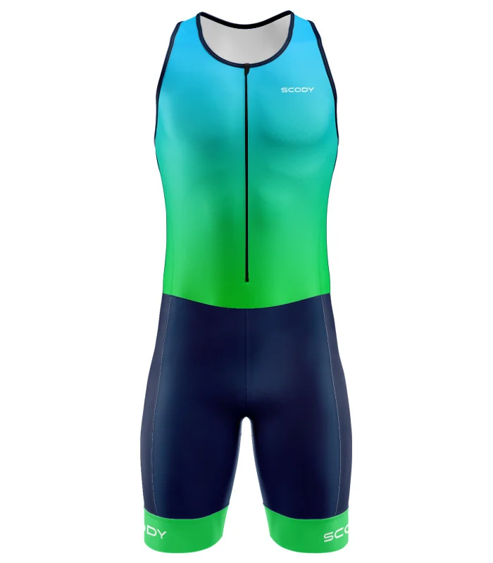 Men's Performance Athletics Suit - Aqua/Green